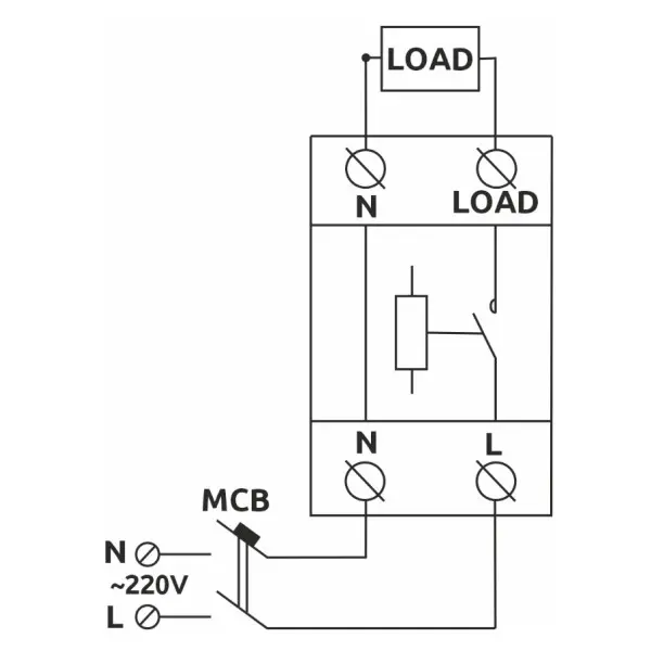 Однофазне реле контролю напруги та струму Promfactor FRVA1-63A - фото №1