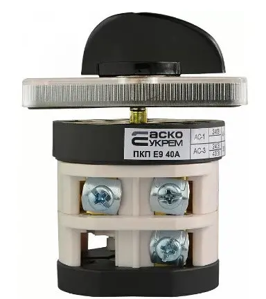 Пакетний перемикач Аско-Укрем ПКП Е9 2.823 A0110010019 (1-0 3 полюси) - фото №4
