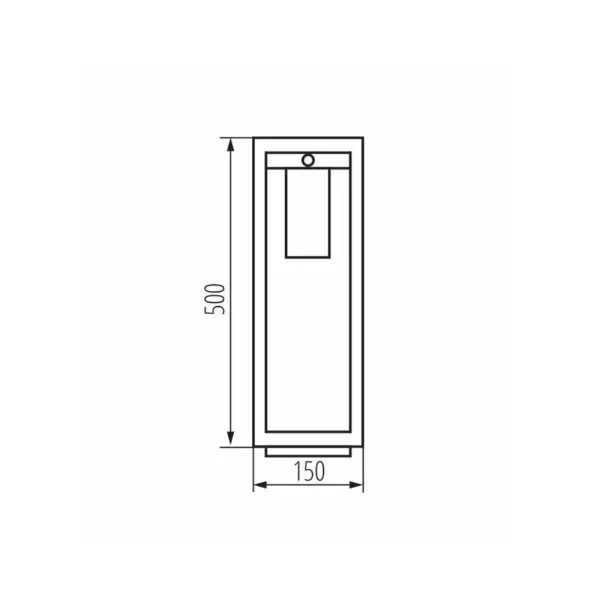 Уличный светильник с датчиком движения Kanlux 34987 Vimo E27 1x15W IP44 - фото №1