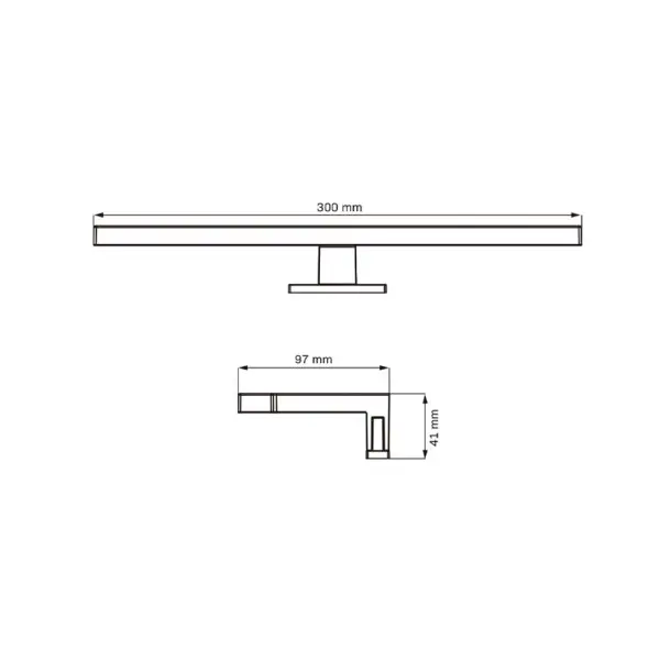 Светильник подсветка для зеркала Goldlux 328564 Milos Led 30 1x5W 4000K 520Lm IP44 Черный - фото №1 Светильник подсветка для зеркала Goldlux 328564 Milos Led 30 1x5W 4000K 520Lm IP44 Черный - фото №1