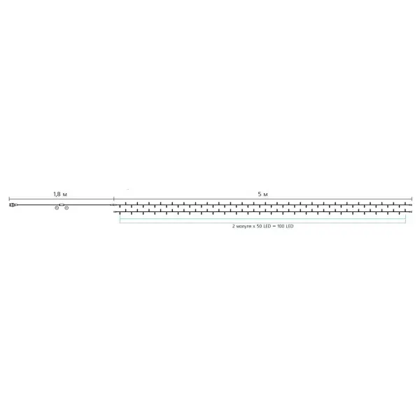 Уличная LED гирлянда Delux EN STRING 100LED (90012966) 10м (2х5м) 20 мигающих диодов IP44 (белый свет) черный шнур - фото №3 Уличная LED гирлянда Delux EN STRING 100LED (90012966) 10м (2х5м) 20 мигающих диодов IP44 (белый свет) черный шнур - фото №3