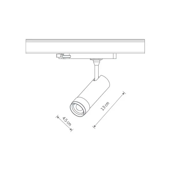 Трековый светильник Nowodvorski 12314 CTLS Spot Zoom LED 1x10W 3000K IP20 белый - фото №2