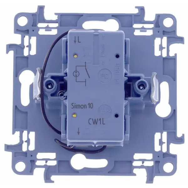 Одинарний вимикач з підсвічуванням Kontakt Simon Simon 10 CW1L.01/41 (кремовий) - фото №1