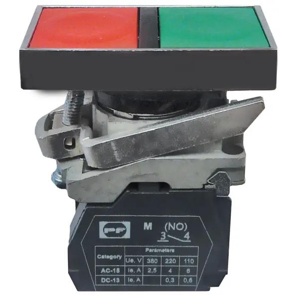 Кнопка Promfactor FP4-BW8325230 1NO 1NC зелено-красная (FP4-BW8325230)