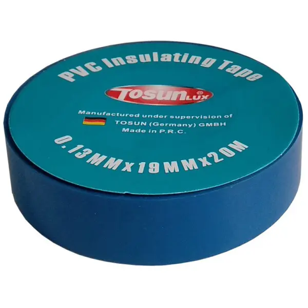 Изоляционная лента TOSUNlux PVC 20м синяя (6940151079873)