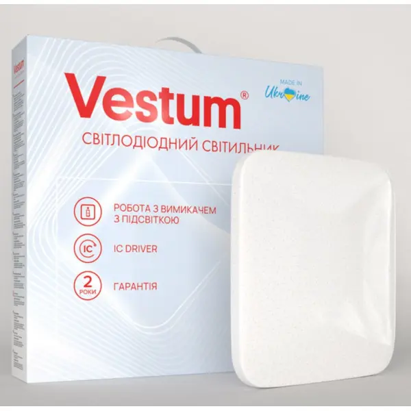 Світильник Vestum QUATRO зоряне небо 36Вт 380x380x65мм 4000К 2900Лм - фото №1