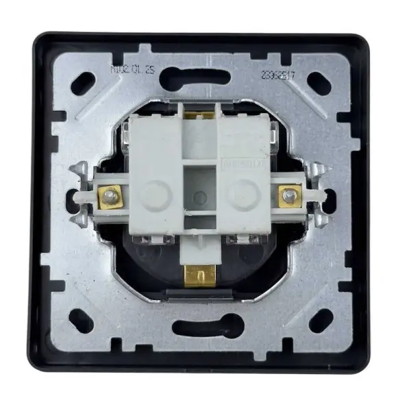 Розетка Nilson Selene антрацит 1-на з заземленням ( 23362517 ) - фото №1