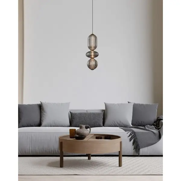Подвесной светильник, люстра Italux PND-8545-3-AB-SG Nico LED 3x15W 3000K 363Lm IP20 дымчатый - фото №1 Подвесной светильник, люстра Italux PND-8545-3-AB-SG Nico LED 3x15W 3000K 363Lm IP20 дымчатый - фото №1