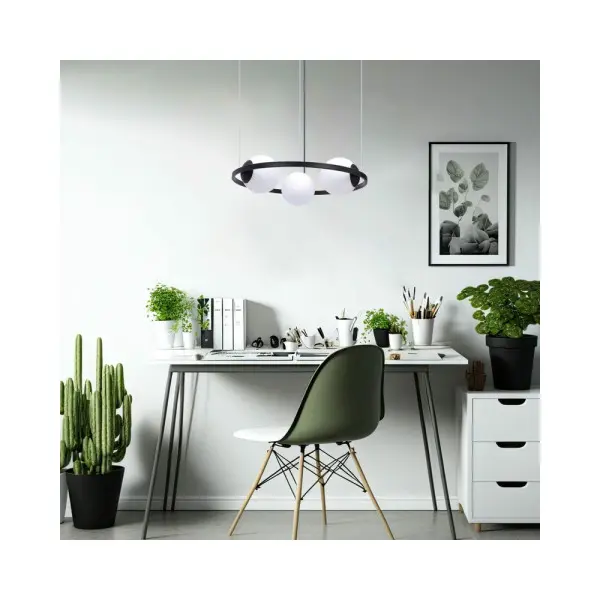 Люстра Zuma Line 5004 Orbit E27 3x40W IP20 Черная - фото №3 Люстра Zuma Line 5004 Orbit E27 3x40W IP20 Черная - фото №3