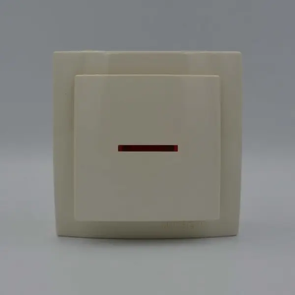 Вимикач Nilson Themis кремовий 1кл з підсвіткою ( 26121002 ) - фото №1