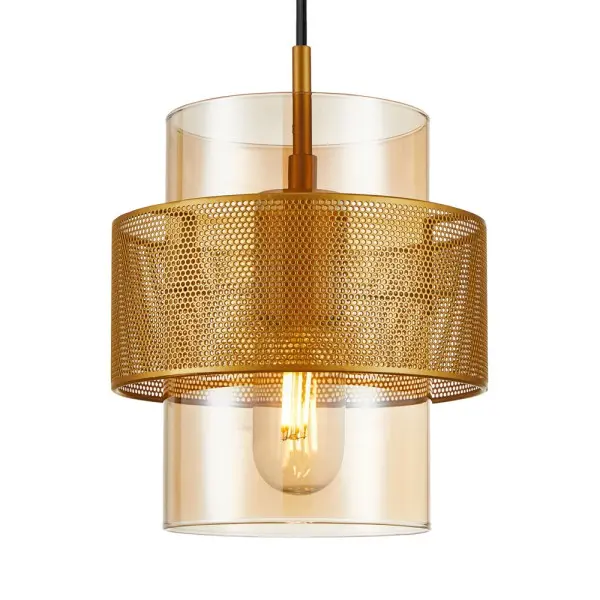 Подвесной светильник, люстра Italux PND-22132-1S-GD-AMB Vinoti E27 1x40W IP20 золотой - фото №2