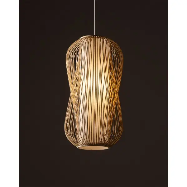 Підвісний світильник, люстра Nowodvorski 11162 Puket L E27 1x25W IP20 бежевий - фото №2
