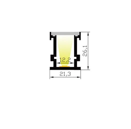 LED-профиль MLG напольный LP26211 с рассеивателем, 2 метра - фото №3 LED-профиль MLG напольный LP26211 с рассеивателем, 2 метра - фото №3