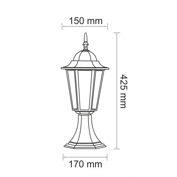 Уличный светильник Goldlux 201942 Liguria E27 1x20W IP43 BK - фото №1 Уличный светильник Goldlux 201942 Liguria E27 1x20W IP43 BK - фото №1