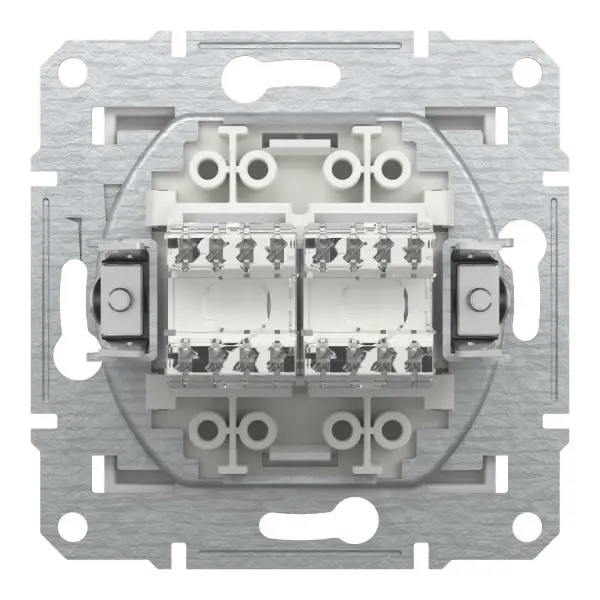 Комп'ютерна розетка RJ45 подвійна UTP cat.6 Schneider Electric Asfora без рамки біла (EPH4870121) - фото №1