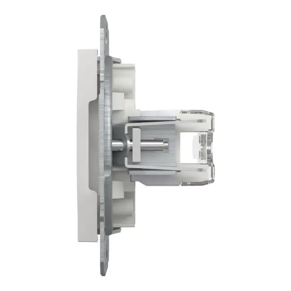 Комп'ютерна розетка RJ45 подвійна UTP cat.6 Schneider Electric Asfora без рамки біла (EPH4870121) - фото №2
