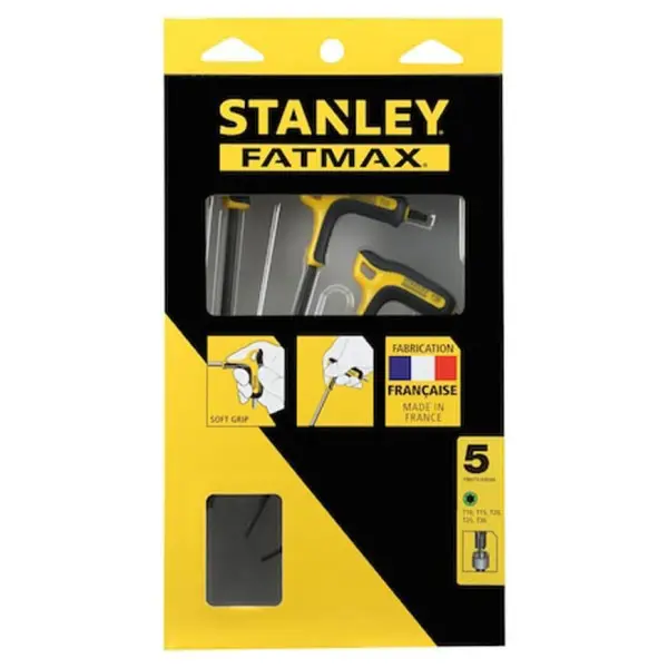 Набор торцевых ключей Stanley FMHT0-69048 Torx с резиновой ручкой (5шт) - фото №2