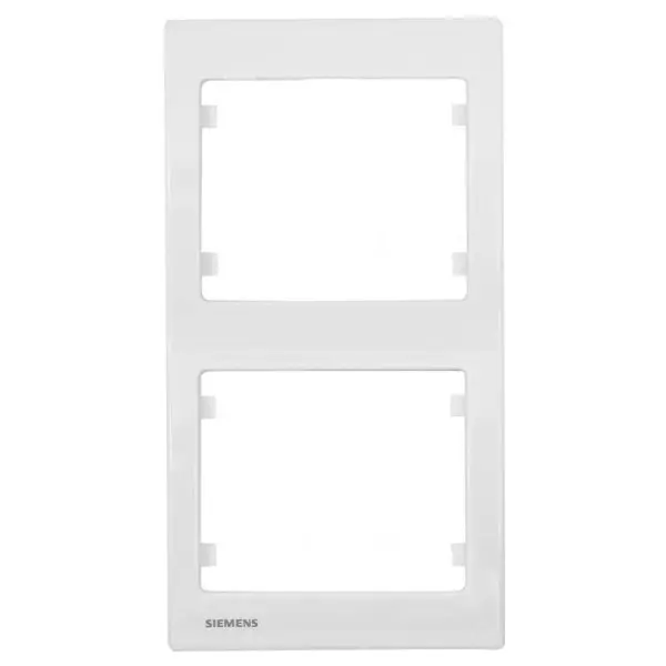 Двойная рамка Siemens Iris S18102 вертикальная (белоснежная)