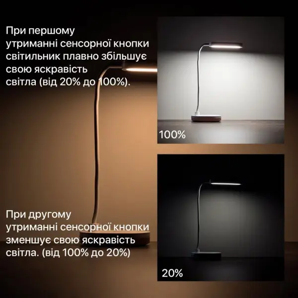 Настольная лампа с аккумулятором LED LINERA 5W 4200К белая Violux ( 540005 ) - фото №4