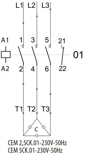 Контактор ETI 004643803 CEM 2,5CK.01 (2.5 кВАр 400-440V) - фото №1 Контактор ETI 004643803 CEM 2,5CK.01 (2.5 кВАр 400-440V) - фото №1