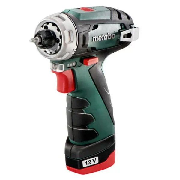 Акумуляторний безударний дриль-шуруповерт Metabo PowerMaxx BS Basic 12В 2x2,0Аг з набором аксесуарів 41шт (600080710)