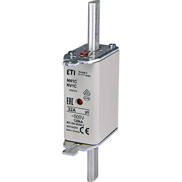 Запобіжник ETI 004184208 NH-1C/gG 32A 500V KOMBI Запобіжник ETI 004184208 NH-1C/gG 32A 500V KOMBI