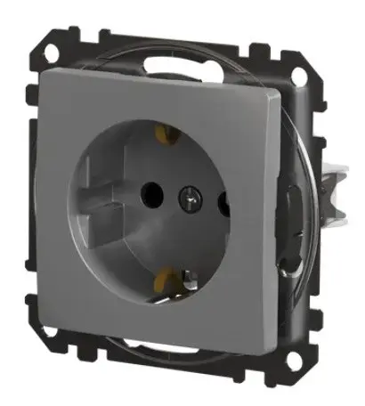 Розетка Schneider Electric Sedna Design & Elements з заземленням та шторками алюміній SDD113022 - фото №4 Розетка Schneider Electric Sedna Design & Elements з заземленням та шторками алюміній SDD113022 - фото №4