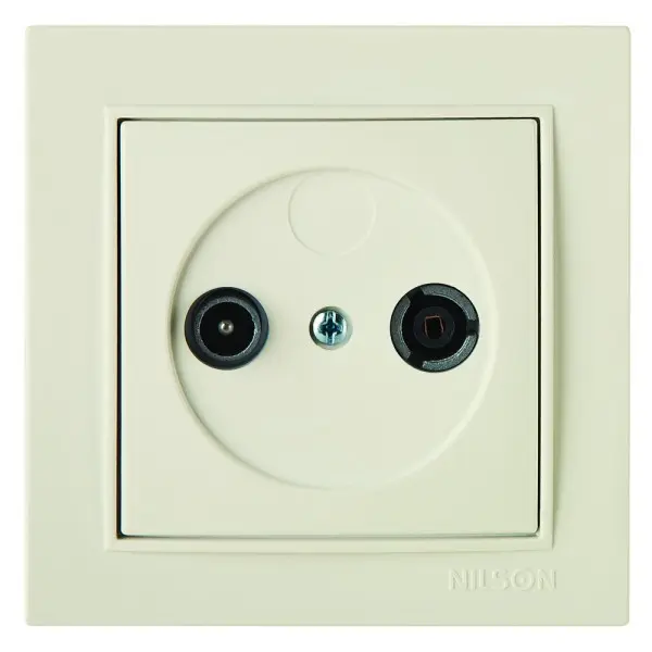 Розетка Nilson Thor кремовая TV-SAT проходная ( 27121036 )