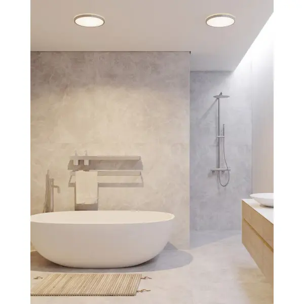 Потолочный светильник Nordlux 2015026133 Oja LED 1x14.5W 3000K-4000K 1600Lm IP54 хром - фото №1