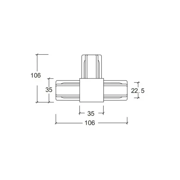 Соединитель T-образный 1-фазный Oledim 7771168 OT513 белый - фото №1