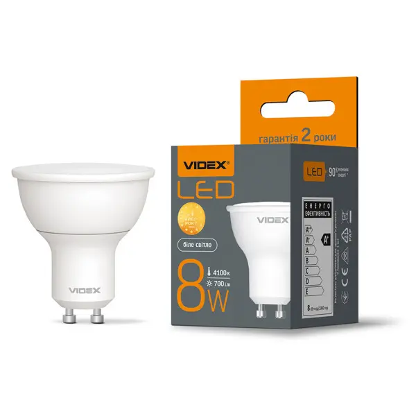 Світлодіодна лампа Videx MR16e GU10 8Вт 4100K (VL-MR16e-08104) - фото №2