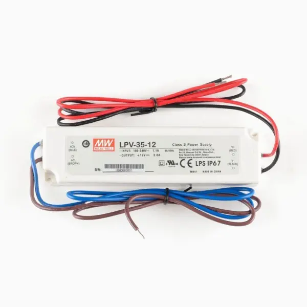 Блок живлення Mean Well 36W DC12V IP67 (LPV-35-12) - фото №1