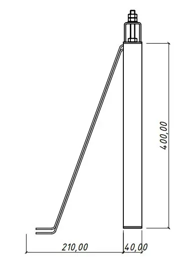 Держатель молниеприемника Leo Lightman L400 Ø30-50 Ni (416013) - фото №4