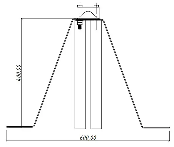 Держатель молниеприемника Leo Lightman L400 Ø30-50 Ni (416013) - фото №5
