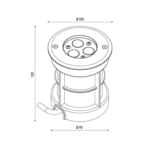 Уличный светильник Kloodi KDGL-SC100 3W 3K 30D LED 360Lm IP67 серебристый - фото №2