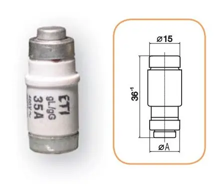 Предохранитель ETI 002212002 D0 2 gL/gG 25A 400V - фото №2