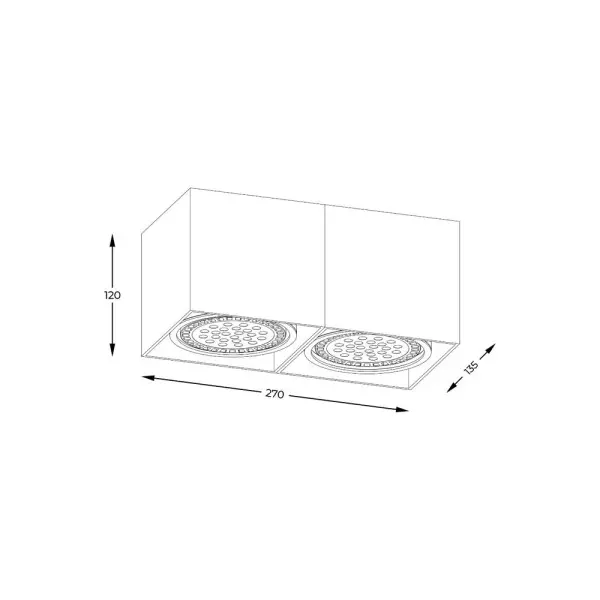 Точковий світильник Zuma Line ACGU10-116-N Box GU10 ES111 2x15W IP20 білий (5905316608306) - фото №1