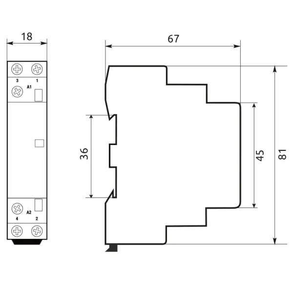 Контактор Promfactor MCF3 20A 2NO 230В (MCF32020230) - фото №1