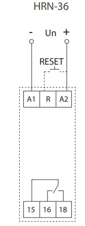 Реле контролю напруги ETI 2471451 HRN-36 6-30В DC (1x16A AC1) - фото №2
