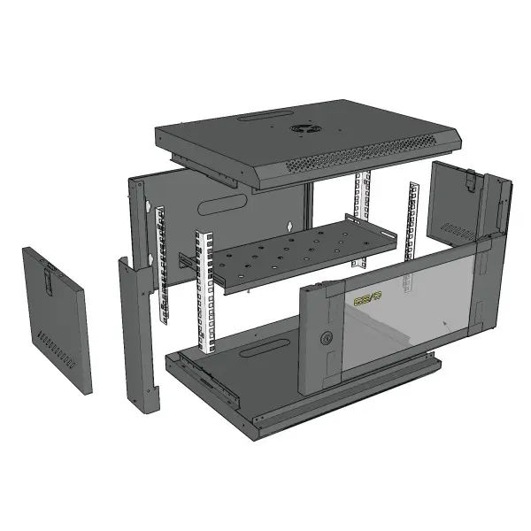 Серверный шкаф GEAR GWMSN-12U 19'' 12U 530x400x600мм - фото №4 Серверный шкаф GEAR GWMSN-12U 19'' 12U 530x400x600мм - фото №4