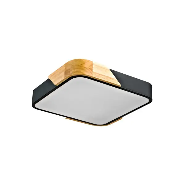 Потолочный светильник Italux PLF-13187-BK-WO Santer LED 1x24W 3000K 2400Lm IP20 черный