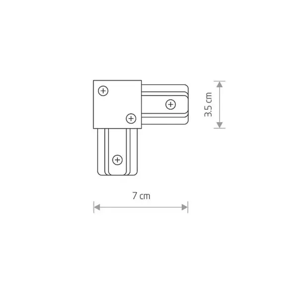 З'єднувач кутовий Nowodvorski 9456 Profile l-connector IP20 Wh - фото №1