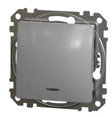 Выключатель Schneider Electric Sedna Design & Elements с подсветкой алюминий SDD113101L - фото №4 Выключатель Schneider Electric Sedna Design & Elements с подсветкой алюминий SDD113101L - фото №4