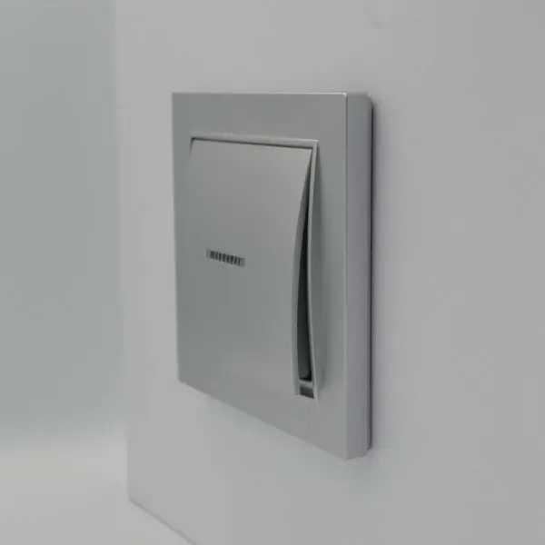 Выключатель Nilson Thor серебро 1кл с подсветкой ( 27131002 ) - фото №2