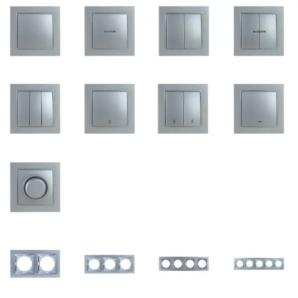 Выключатель Nilson Thor серебро 1кл с подсветкой ( 27131002 ) - фото №6