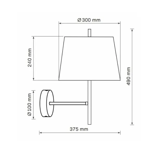 Бра, настінний світильник Goldlux 325495 Elena E27 1x20W IP20 білий - фото №3