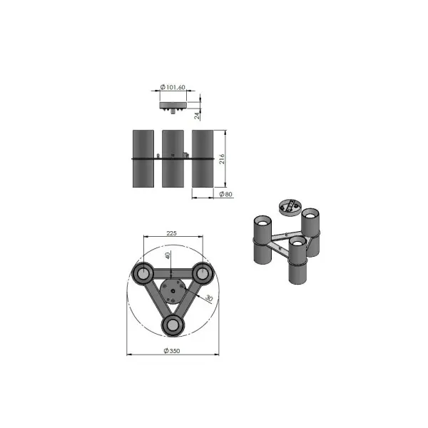 Люстра Pikart 30685-3 GU10 6x60W IP20 Біла - фото №2 Люстра Pikart 30685-3 GU10 6x60W IP20 Біла - фото №2