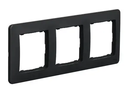 Трехпостовая рамка Schneider Electric Sedna Design черная SDD314803 - фото №1