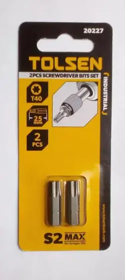Биты Tolsen Torx S2 40х25мм (2шт) - фото №4