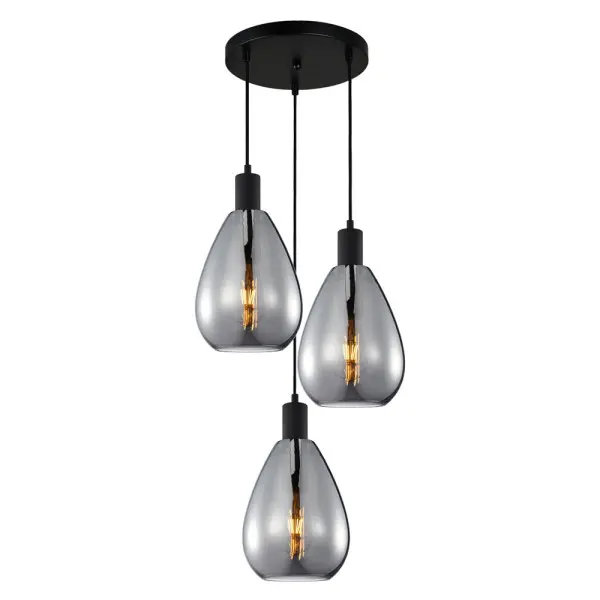 Люстра Italux PND-27812-3A-BK-SG Zulo E27 1x40W IP20